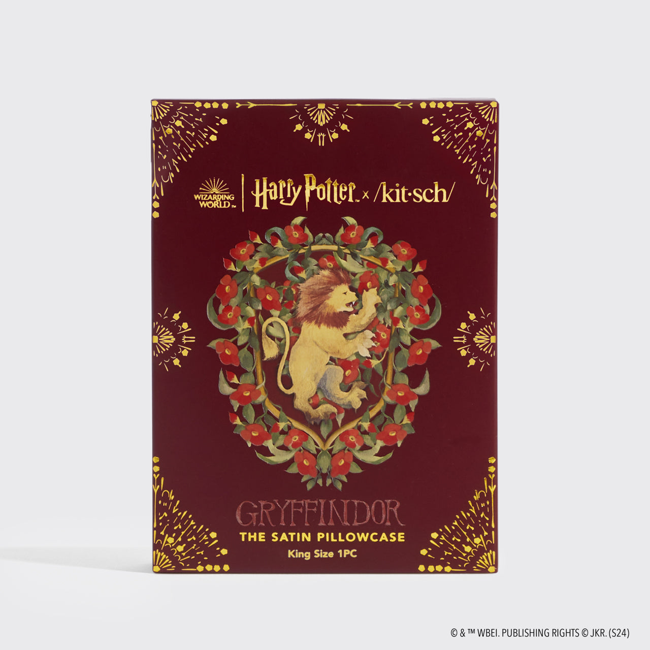 Kitsch x Harry Potter Satin Pillowcase in Gryffindor 2 Pack - King